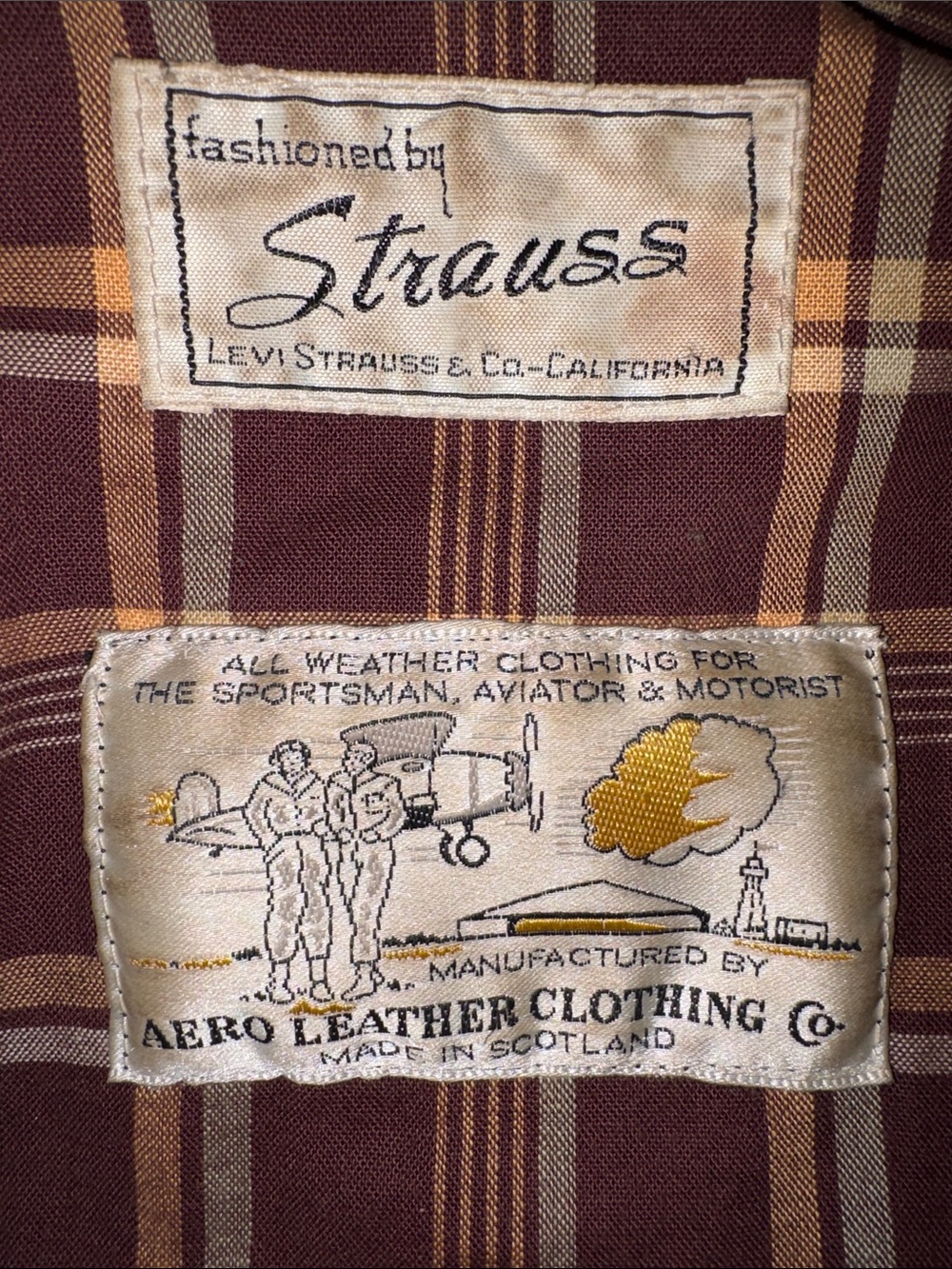 Aero X Levi Strauss *Rare* LVC Vintage 1930’s Distressed Leather Bomber - Men’s - Picture 6 of 9